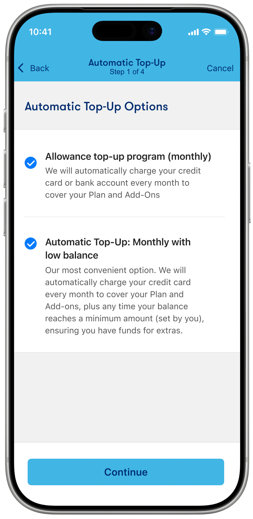 Automatic <br>Top-Up