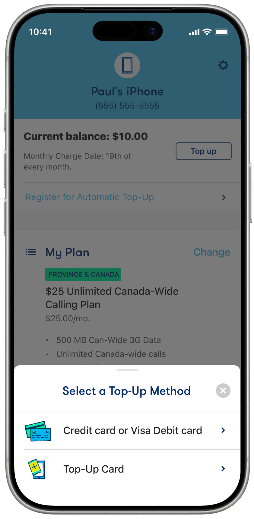 Top-Up your <br>account